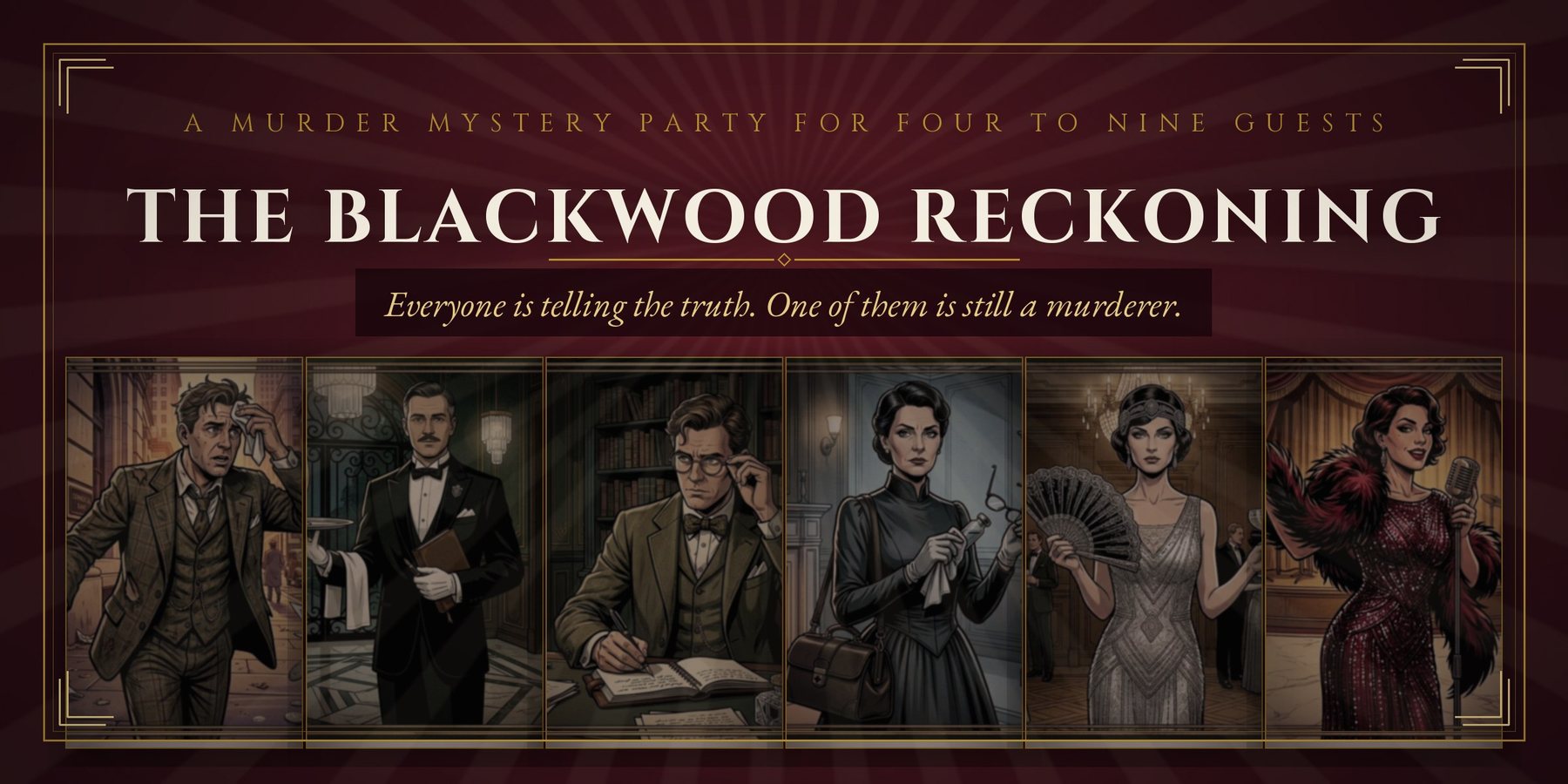 Blackwood Manor at night